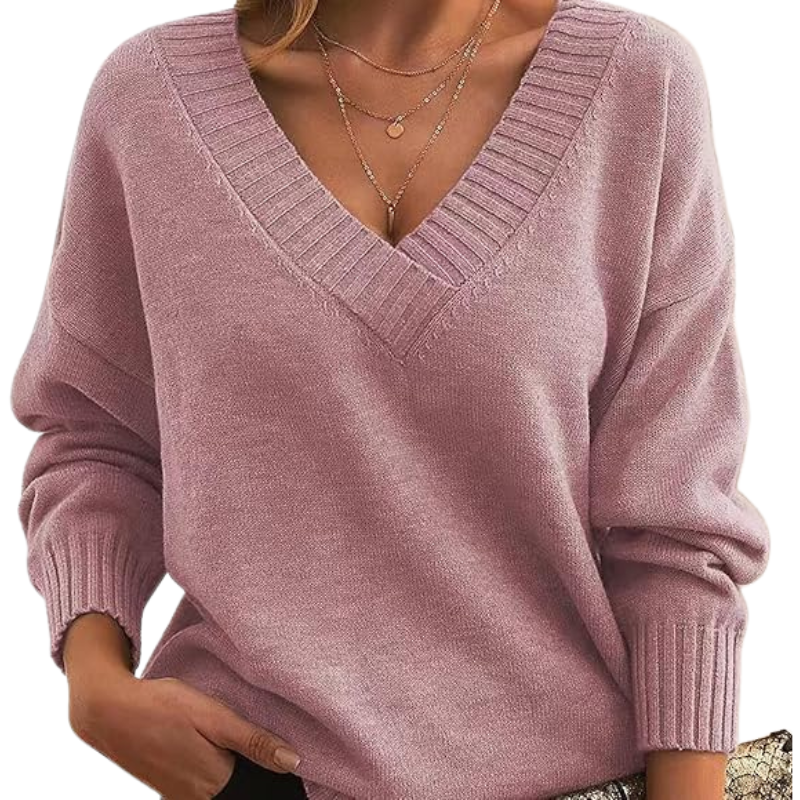 Lucia | Luxe Kasjmier trui met V-hals