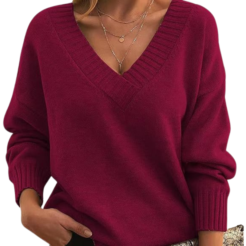Lucia | Luxe Kasjmier trui met V-hals