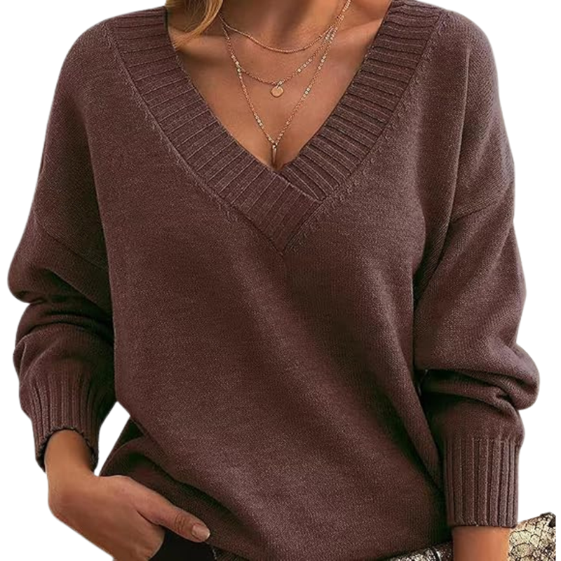 Lucia | Luxe Kasjmier trui met V-hals