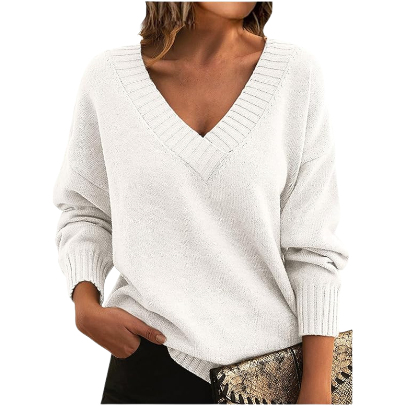 Lucia | Luxe Kasjmier trui met V-hals